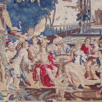 Tapisserie Bruxelles Mariage de Persée et Andromède en présence du Roi Céphée.