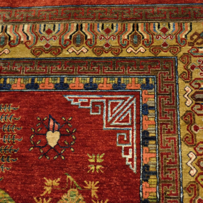 Tapis Khotan Asie Centrale.