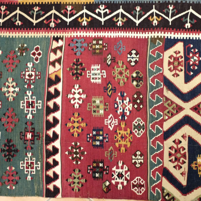 Tenture murale en Kilim Rehanli Turquie vers 1890 vendu