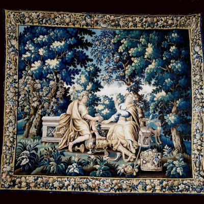 TAPISSERIE AUBUSSON EPOQUE LOUIS XIV