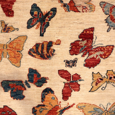 Tapis Afghan Papillon 