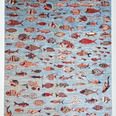 Tapis contemporain noués mains Afghan 