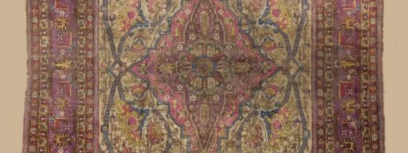 Tapis en soie Kachan Iran vers 1860