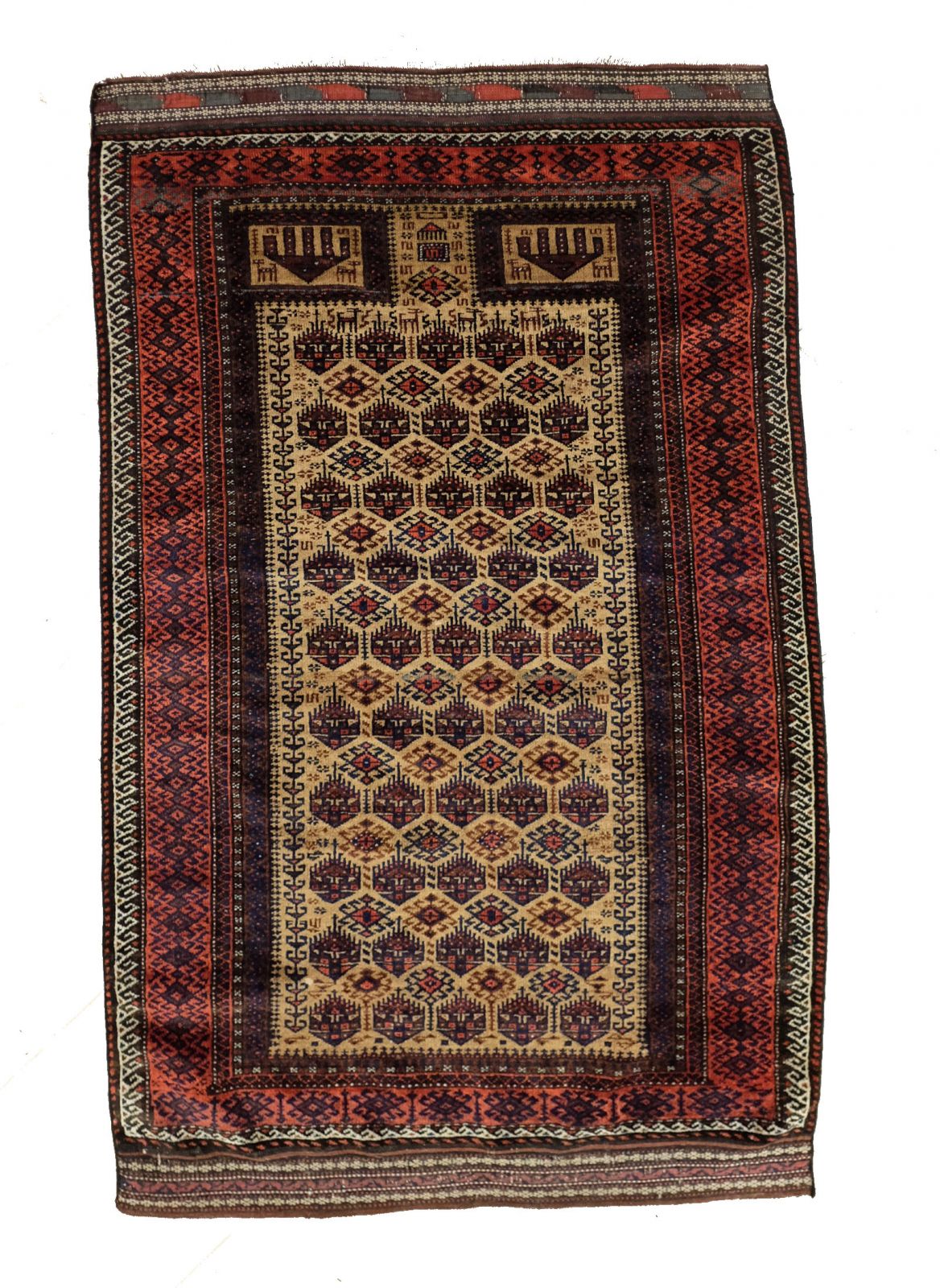 ANCIEN TAPIS BELOUTCHE (Afghanistan) de prière en laine …