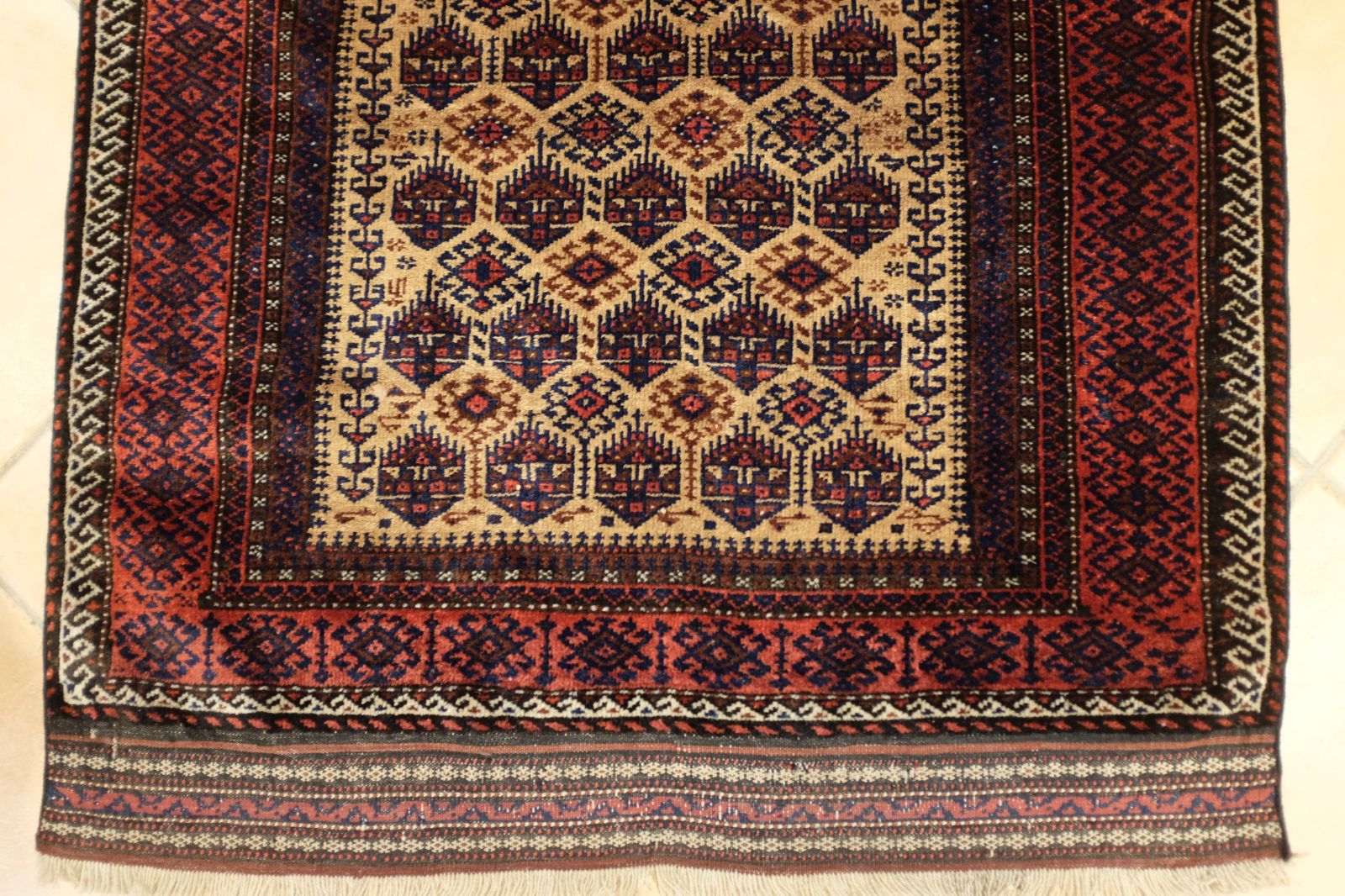 ANCIEN TAPIS BELOUTCHE (Afghanistan) de prière en laine …